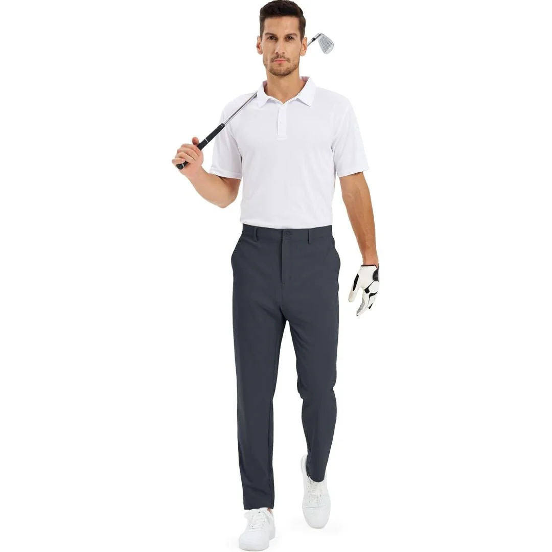 Men's Stretch Golf Pants Lightweight Classic Fit