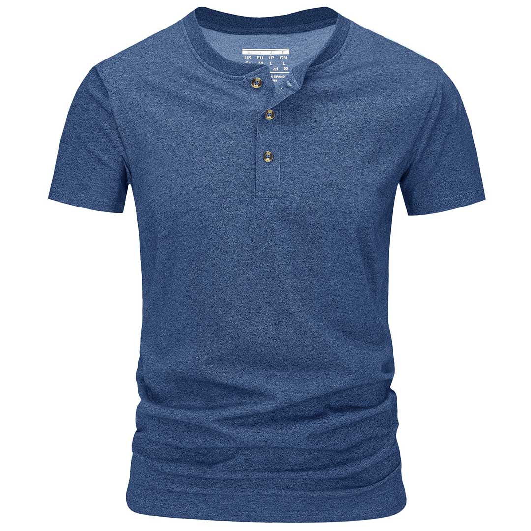 Men's Casual Cotton Henley Shirts