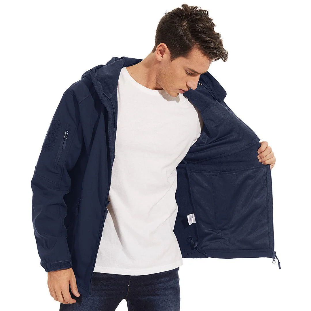 Men's Tactical Jacket with Hood Softshell Coat