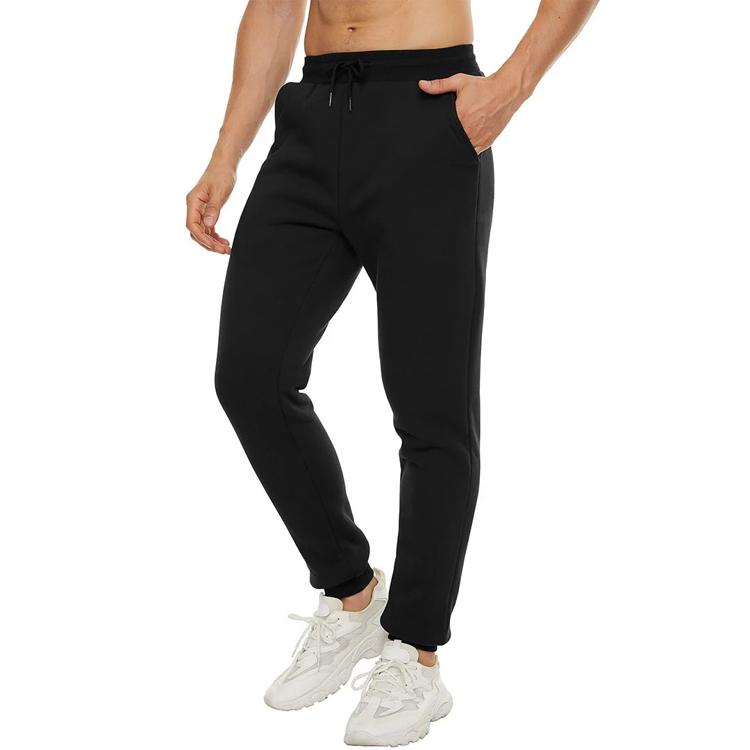 Men's Winter Long Fleece Lined Jogging With Pockets Sweatpants