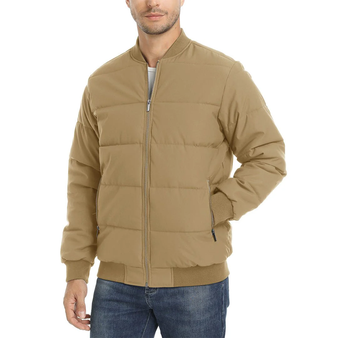 Men's Quilted Puffer Jacket Lightweight Water-Resistant Warm Winter Coat