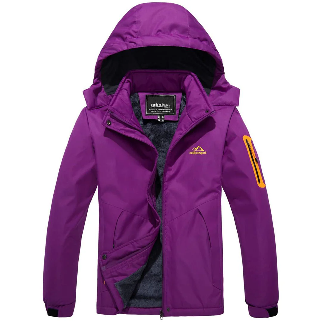 Women's Windproof Waterproof Jacket Softshell Breathable Fleece Coat