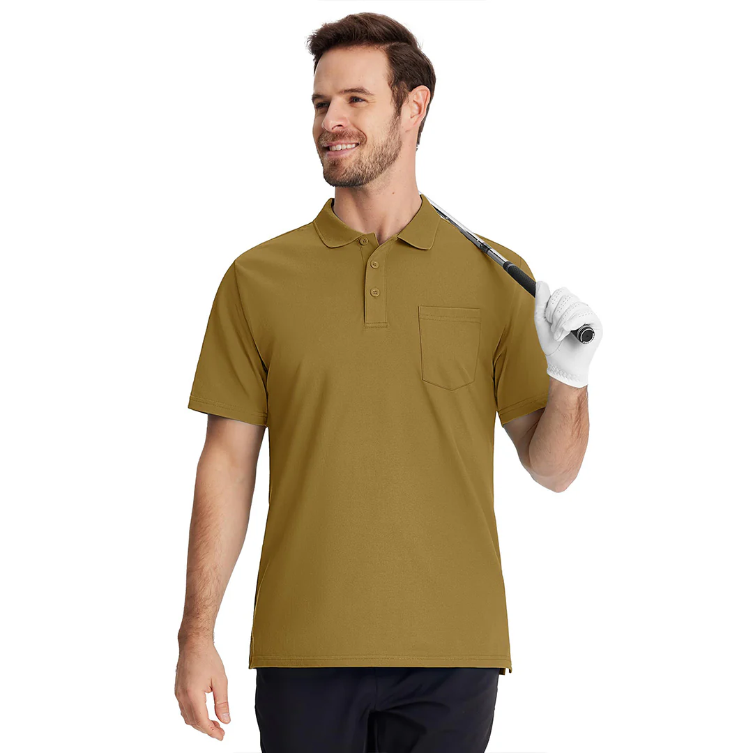 Men's Moisture Wicking Golf Polo Shirts with Pocket