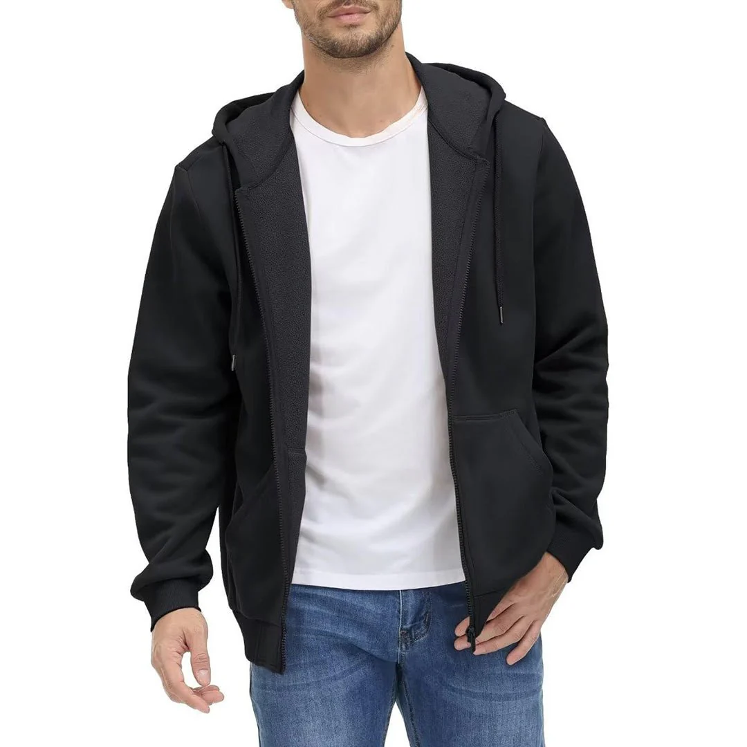 Men's Full Zip-Up Casual Active Hoodie