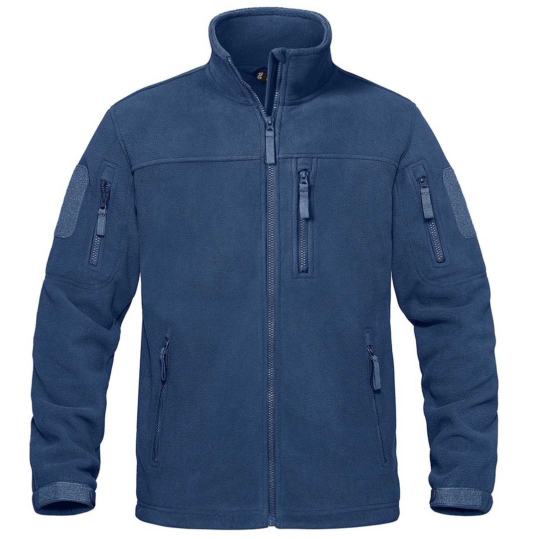 Men's Tactical Fleece Jackets Full Zip Coat with Multi Pockets