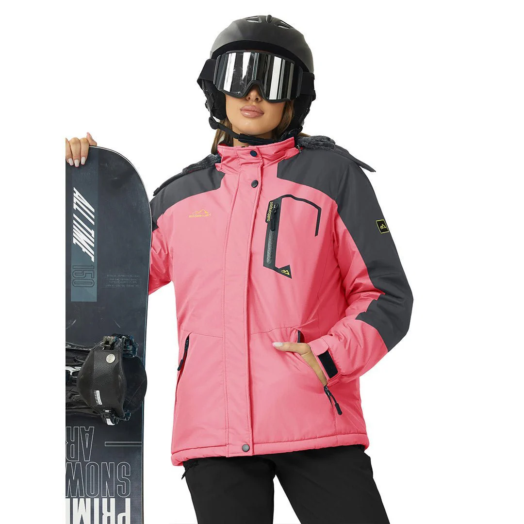 Women's Winter Jacket Waterproof Hooded Fleece Lined Warm Coat Windbreaker