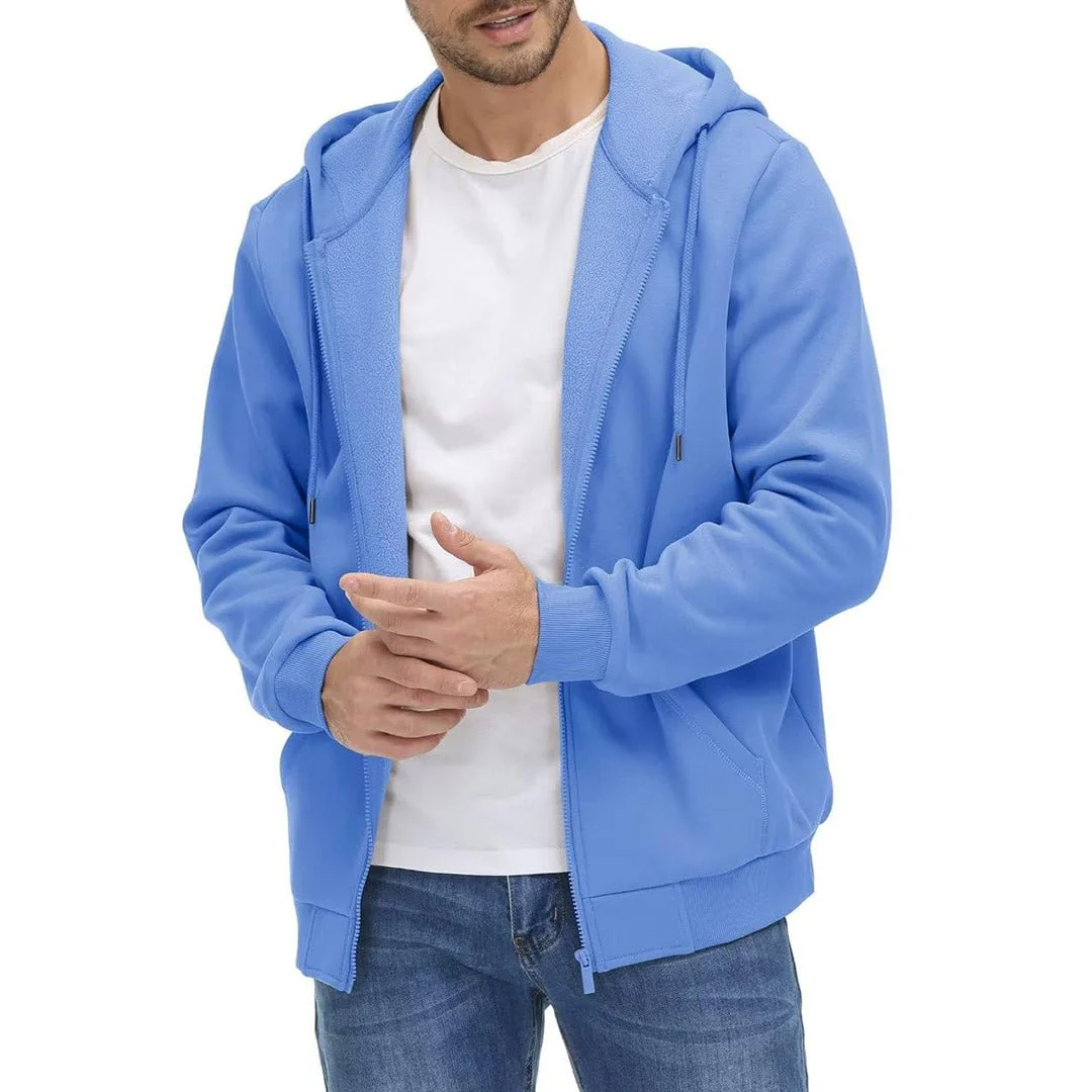 Men's Full Zip-Up Casual Active Hoodie