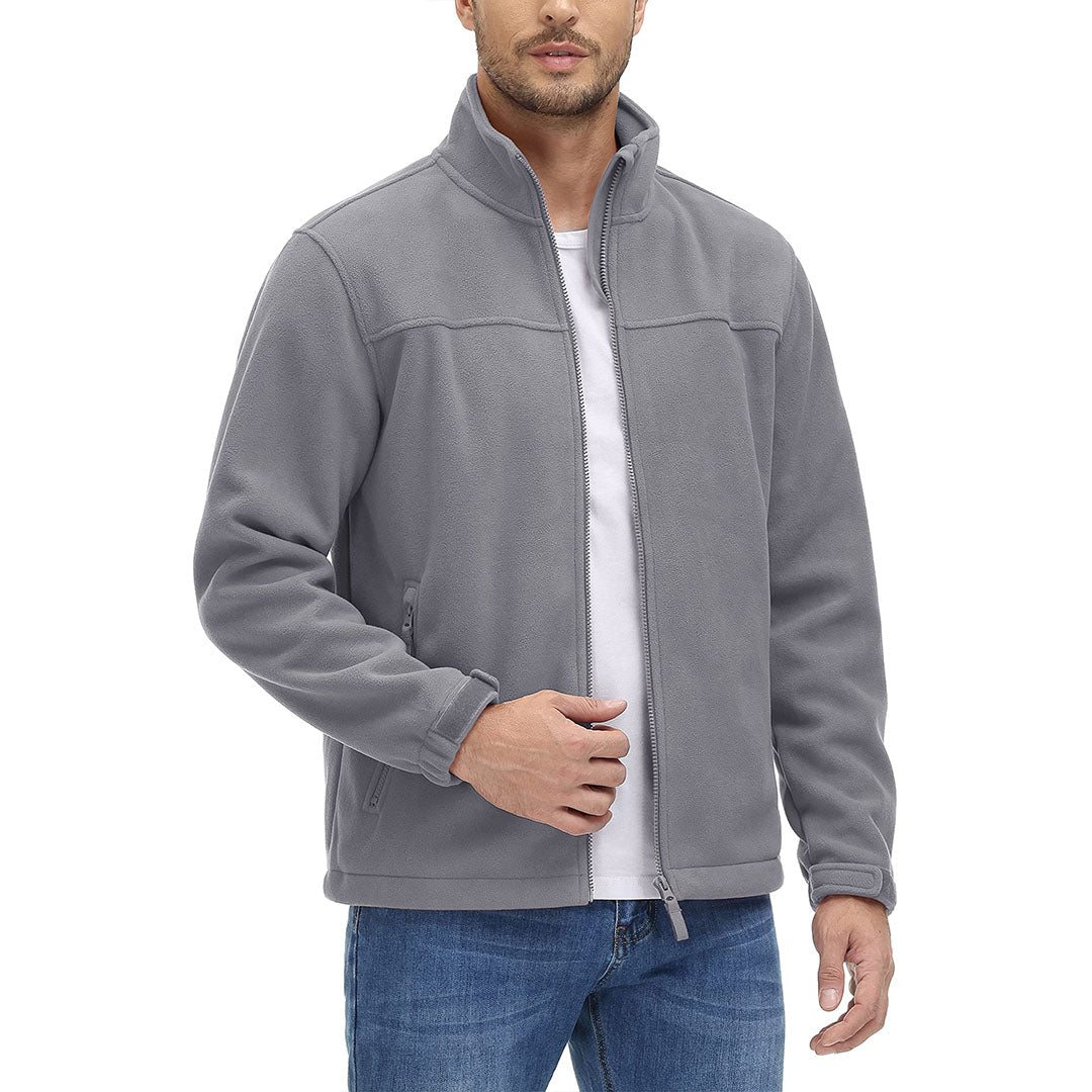 Men's Lightweight Full Zip Casual Fleece Jacket