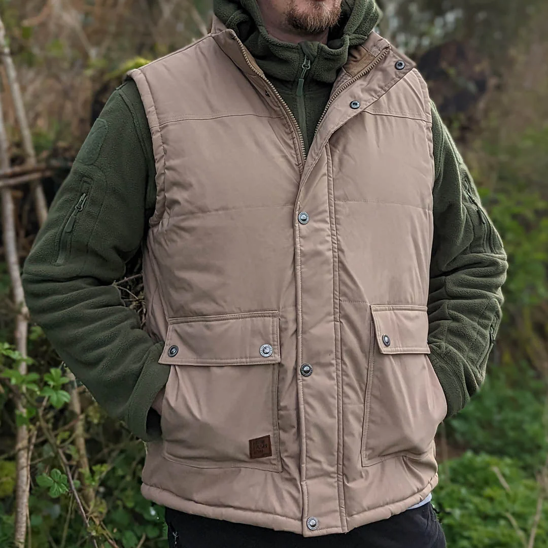 Men's Outerwear Vests with Fleece Liner Hiking Jacket