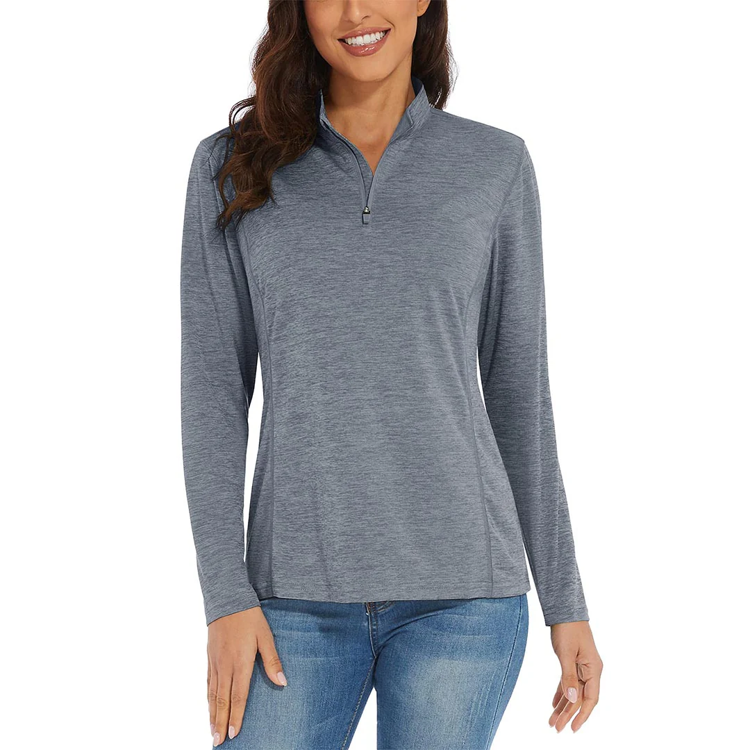 Women's UPF 50+ 1/4 Zip Quick Dry Hiking Shirts