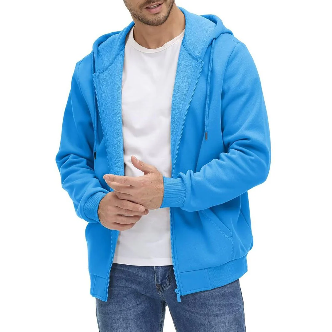 Men's Full Zip-Up Casual Active Hoodie