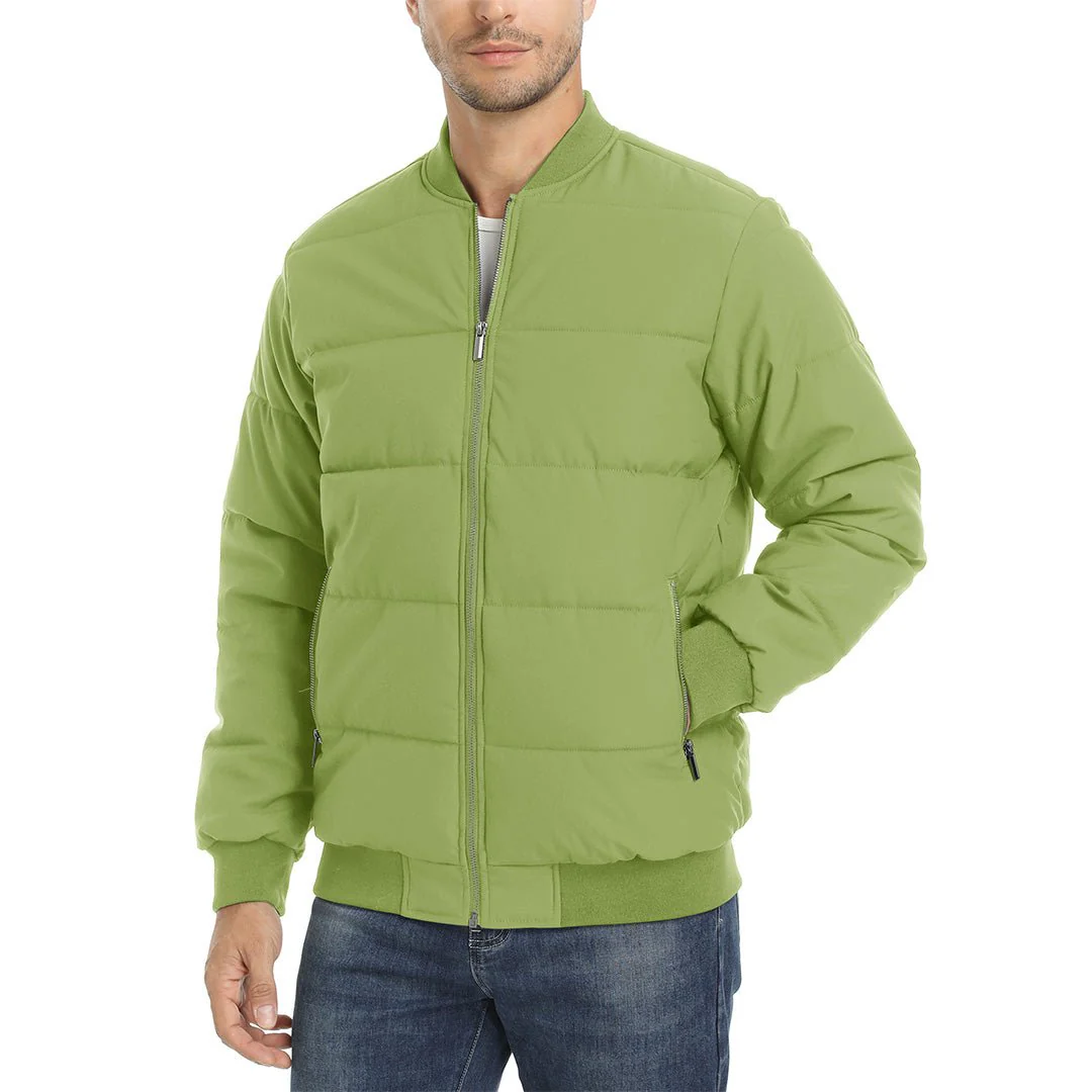 Men's Quilted Puffer Jacket Lightweight Water-Resistant Warm Winter Coat