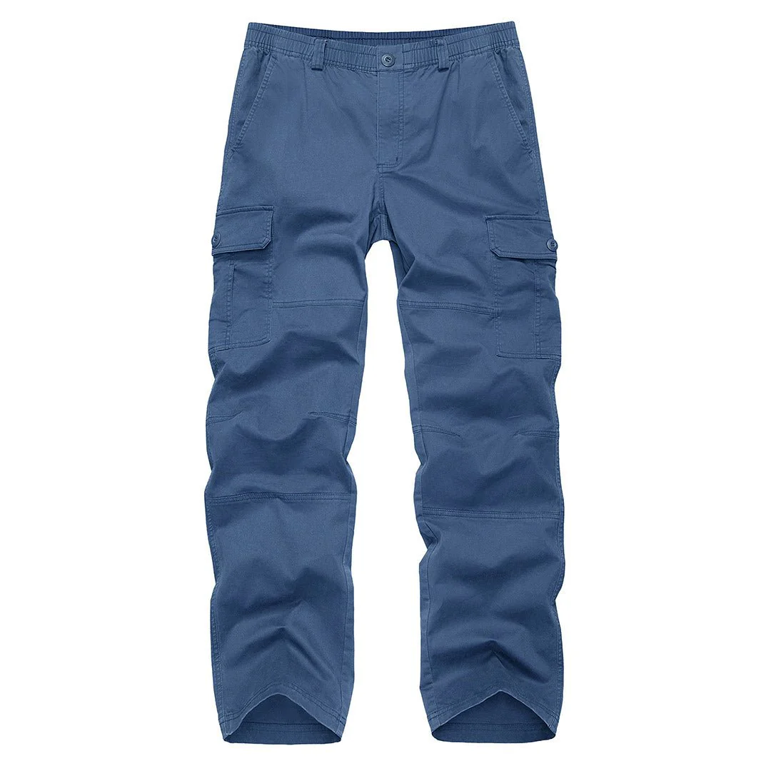 Men's Cotton Casual Classic Straight Leg Pants