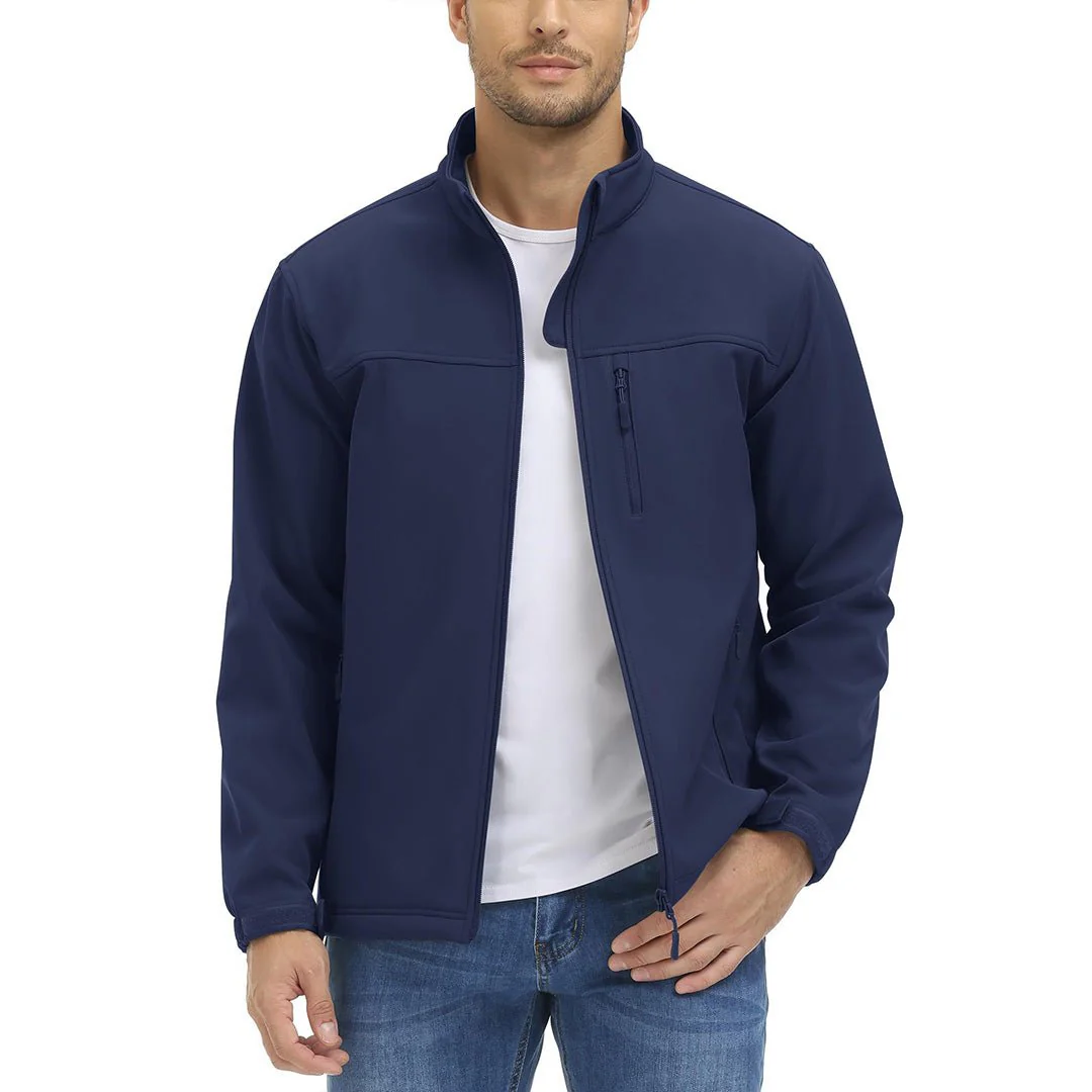 Men's Softshell Fleece Lined Water Resistant Outdoor Tactical Jackets