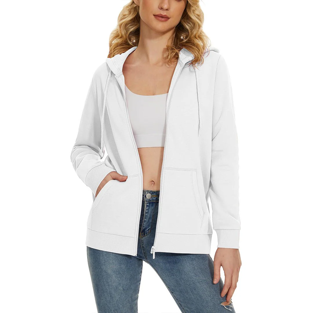 Women's Casual Lightweight  Fleece Hoodies Sportswear Jacket