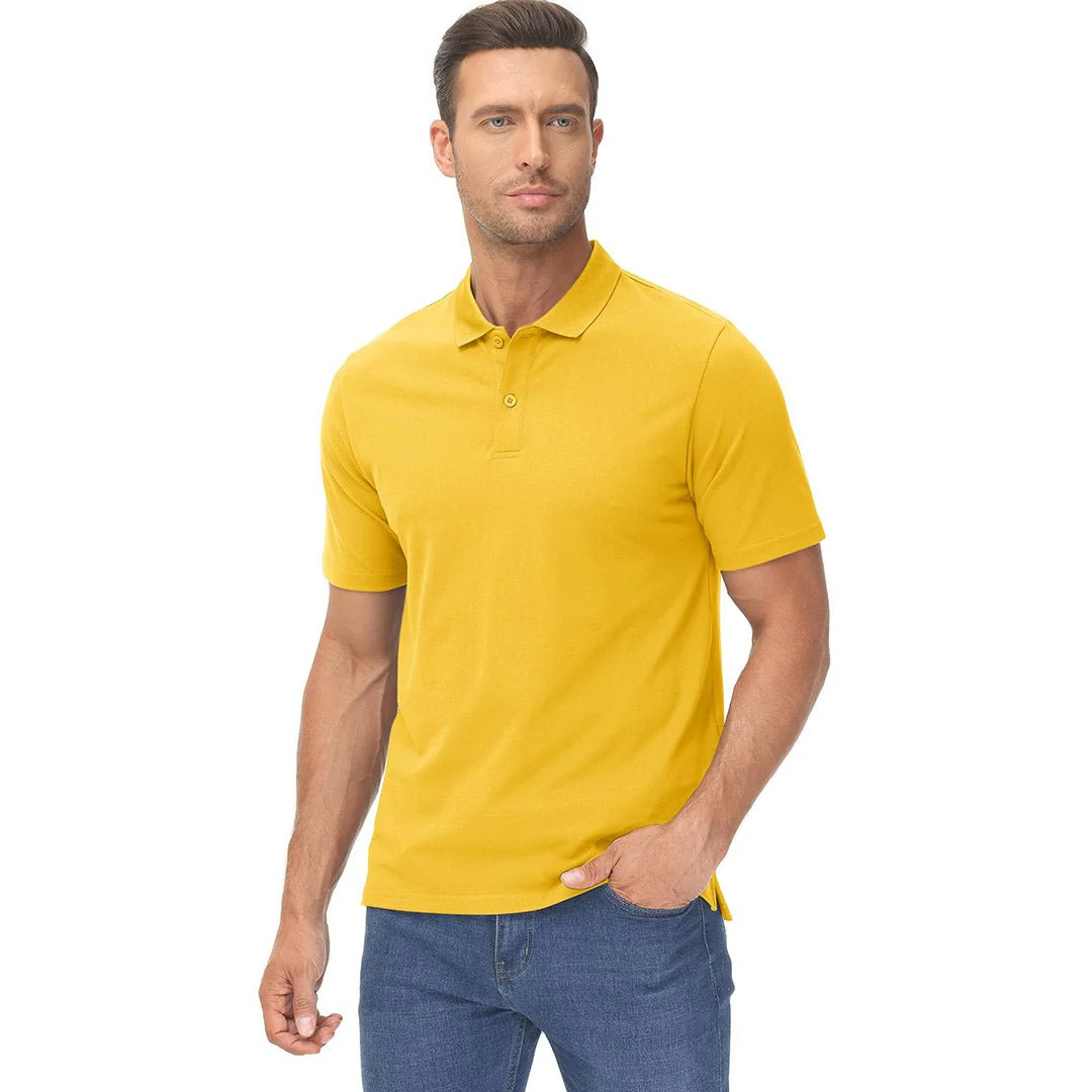 Men's Cooling Summer Casual Pique Polo T-shirts