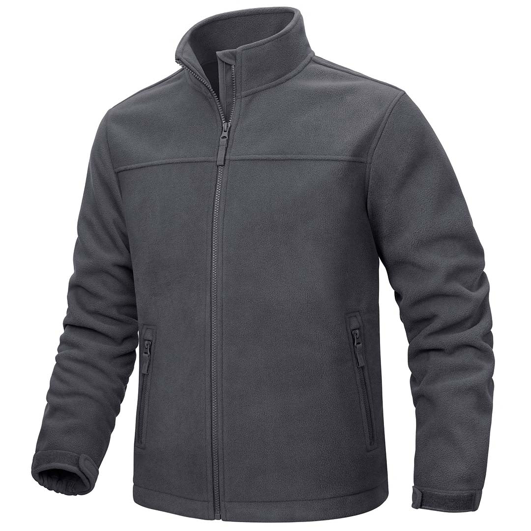 Men's Lightweight Full Zip Casual Fleece Jacket