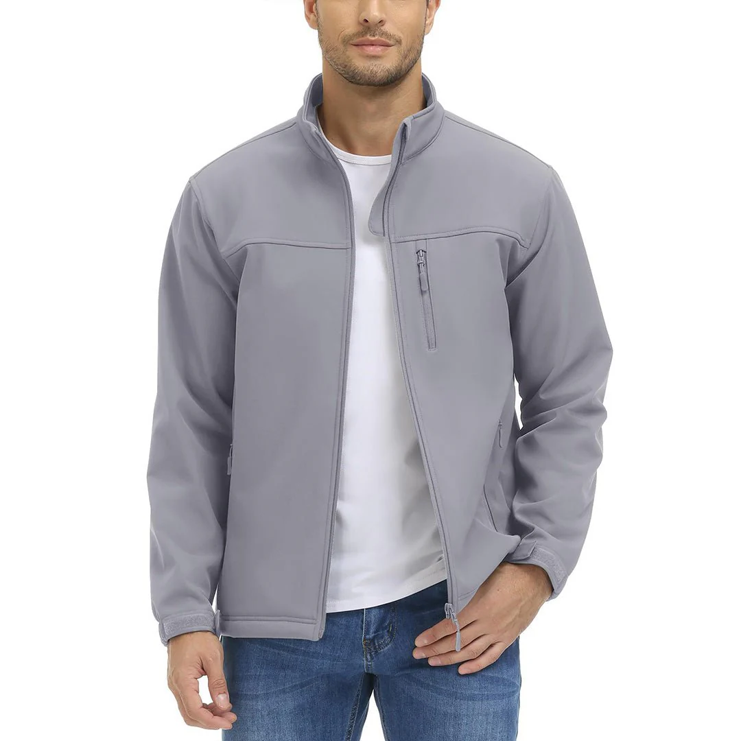Men's Softshell Fleece Lined Water Resistant Outdoor Tactical Jackets