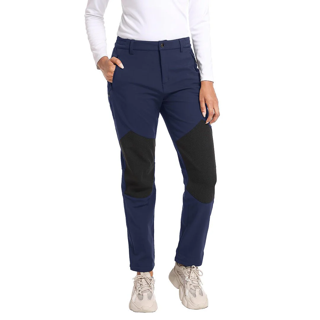 Women's Outdoor Windproof Fleece Lined Hiking Softshell Pants