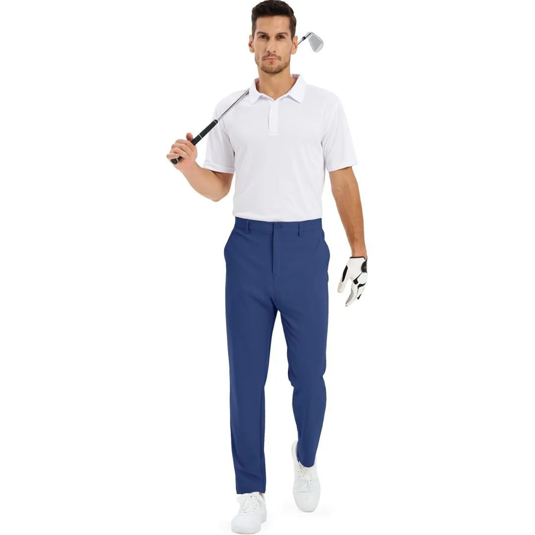Men's Stretch Golf Pants Lightweight Classic Fit