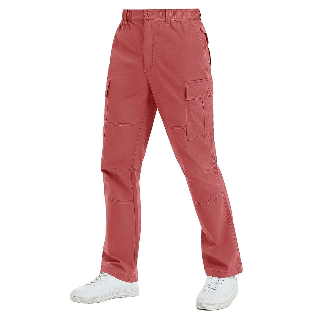 Men's Cotton Casual Classic Straight Leg Pants