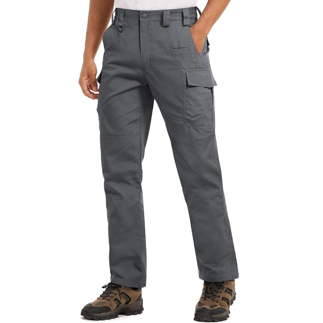 Men's 9 Pockets Ripstop Water Repellent Tactical Pants