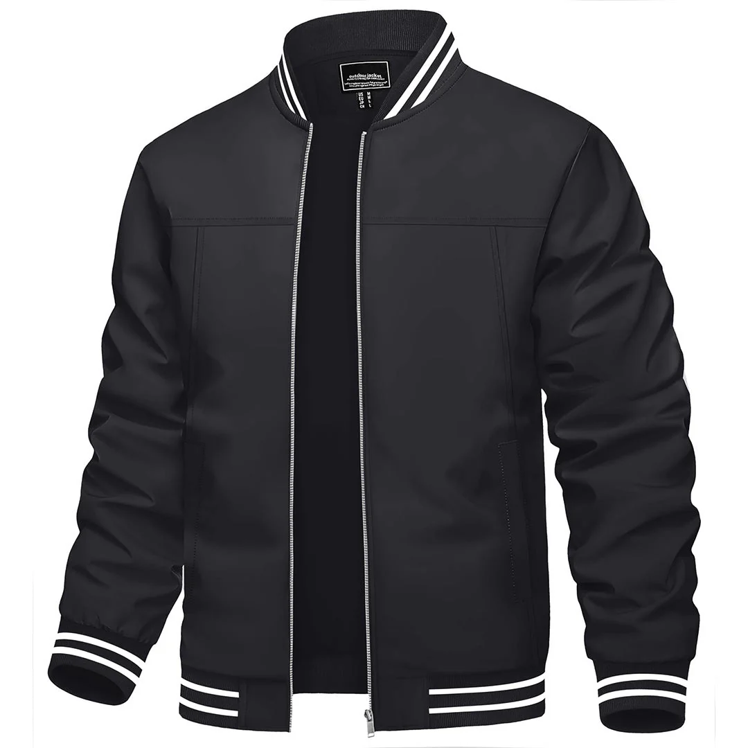 Men's Lightweight Windbreaker Full-Zip Bomber Jackets