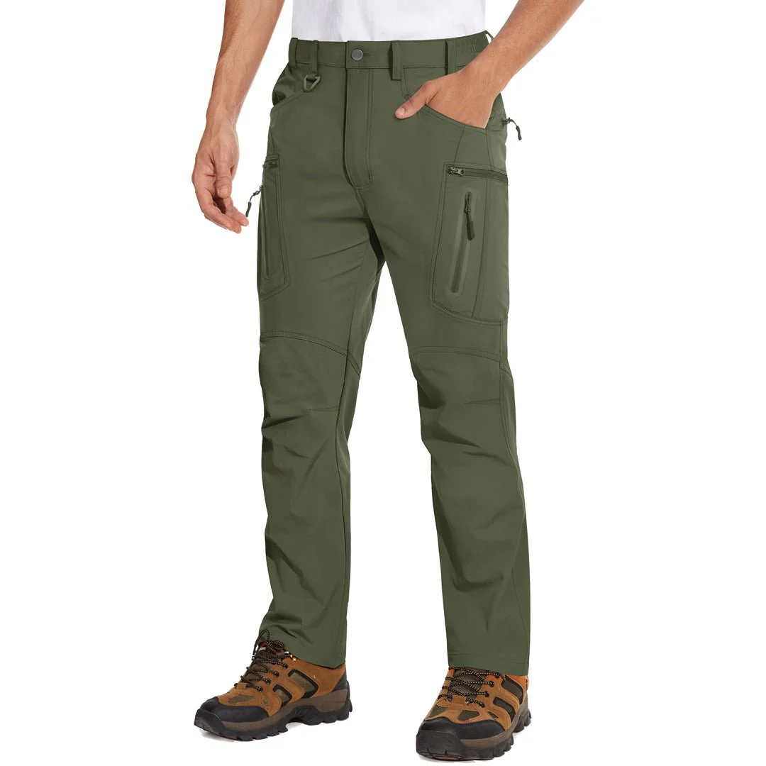 Men's Quick Dry Water Resistant 8 Pockets Cargo Hiking Pants