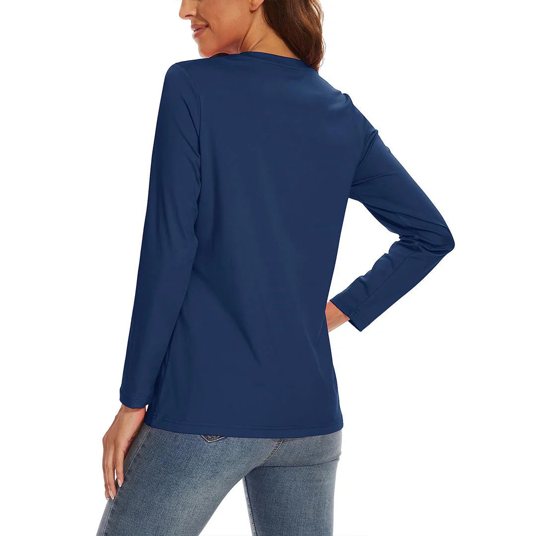 Women's UPF 80+ Quick Dry Crew Neck Long Sleeve T-Shirts