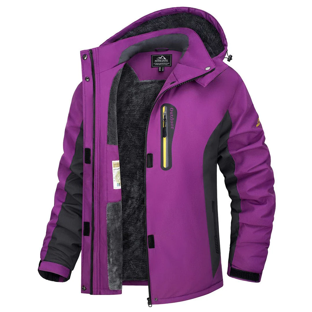 Women's Skiing Jacket Water-Resistant Windbreaker SoftShell Hooded Coats