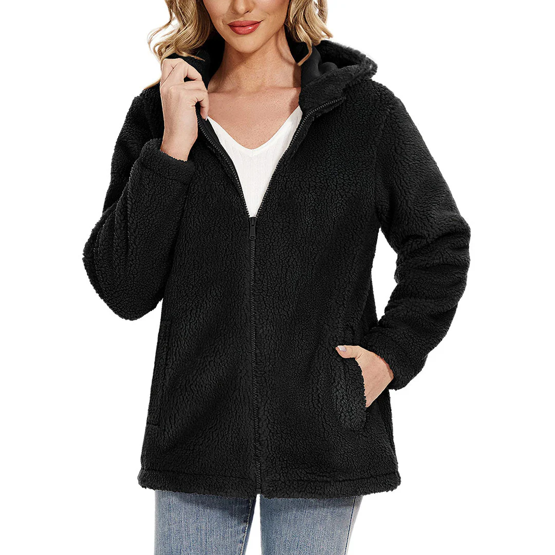 Women's Fuzzy Sherpa Fleece Fluffy Jackets