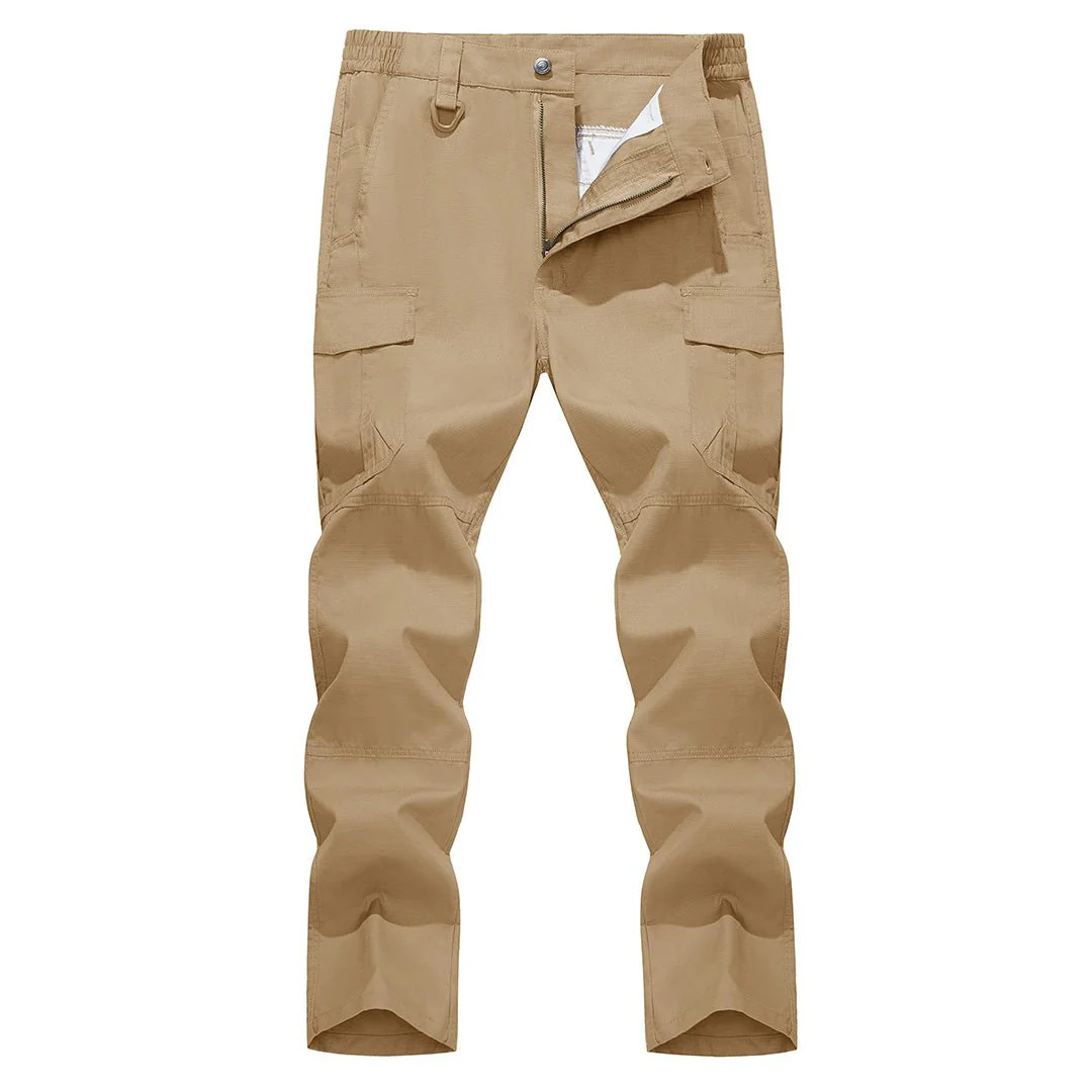 Men's 9 Pockets Ripstop Water Repellent Tactical Pants