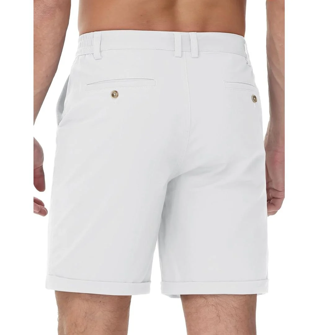 Men's Classic Stretch Chino Shorts with Pockets