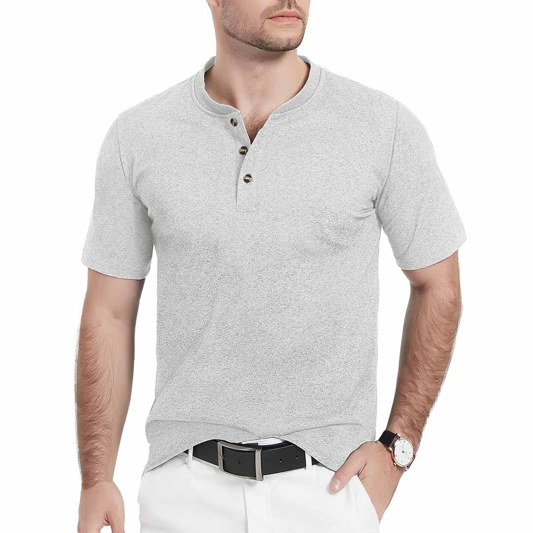 Men's Casual Cotton Henley Shirts