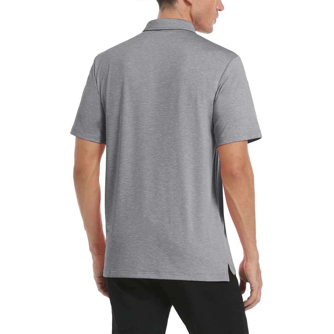 Men's Polo Quick Dry 3 Buttons T-Shirt with Pockets