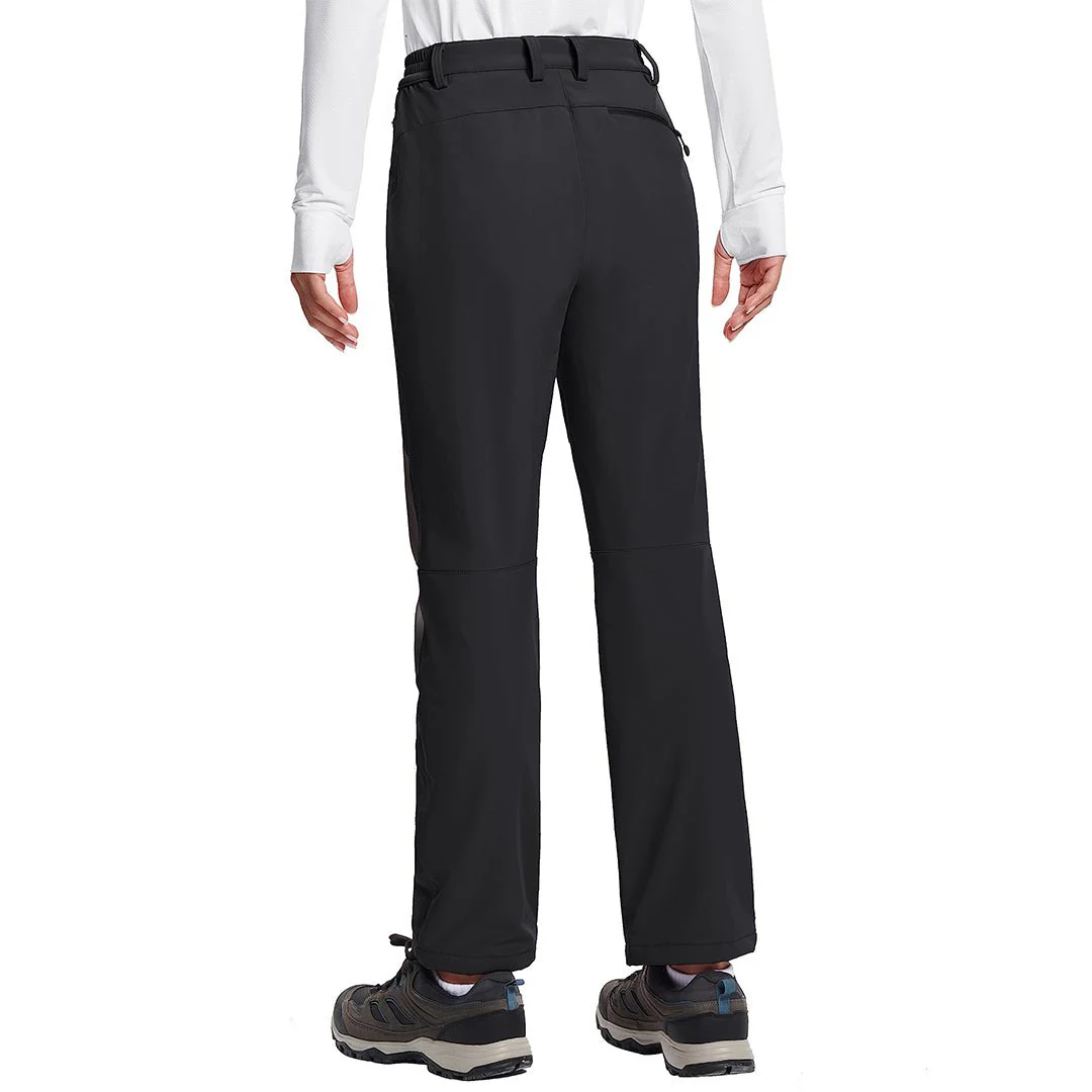 Women's Outdoor Windproof Fleece Lined Hiking Softshell Pants