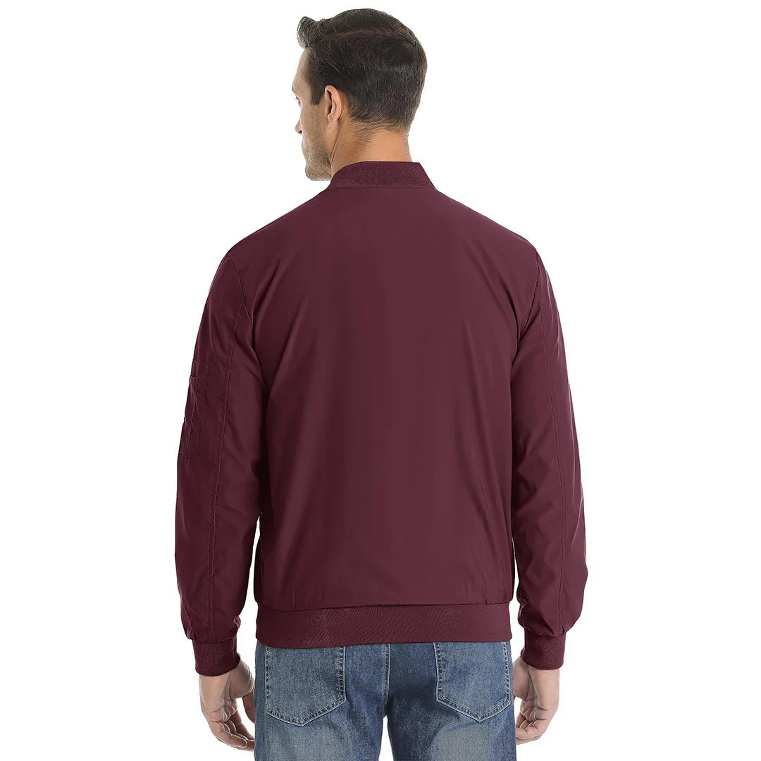 Men's Bomber Zip Pockets Outdoor Sport Jackets