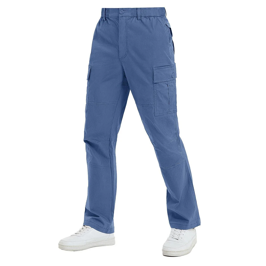 Men's Cotton Casual Classic Straight Leg Pants