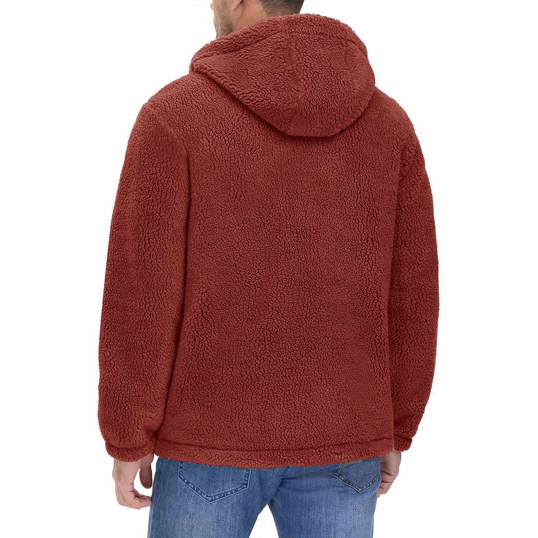 Men's Fleece Hoodies Sherpa Jackets Winter Thermal Coats