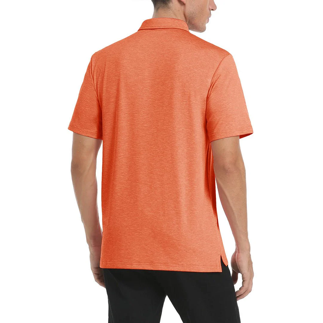 Men's Polo Quick Dry 3 Buttons T-Shirt with Pockets