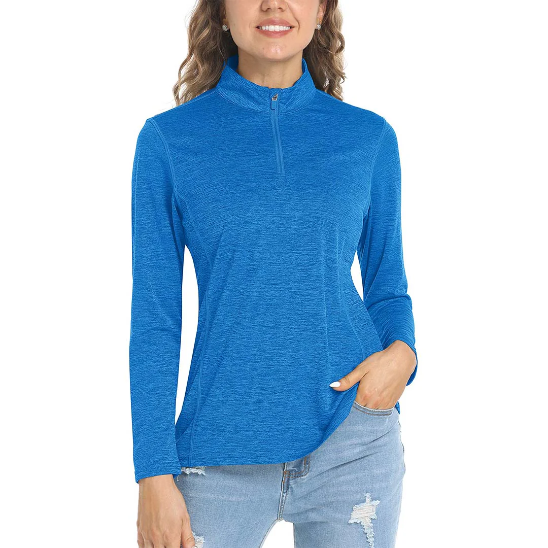 Women's UPF 50+ 1/4 Zip Quick Dry Hiking Shirts