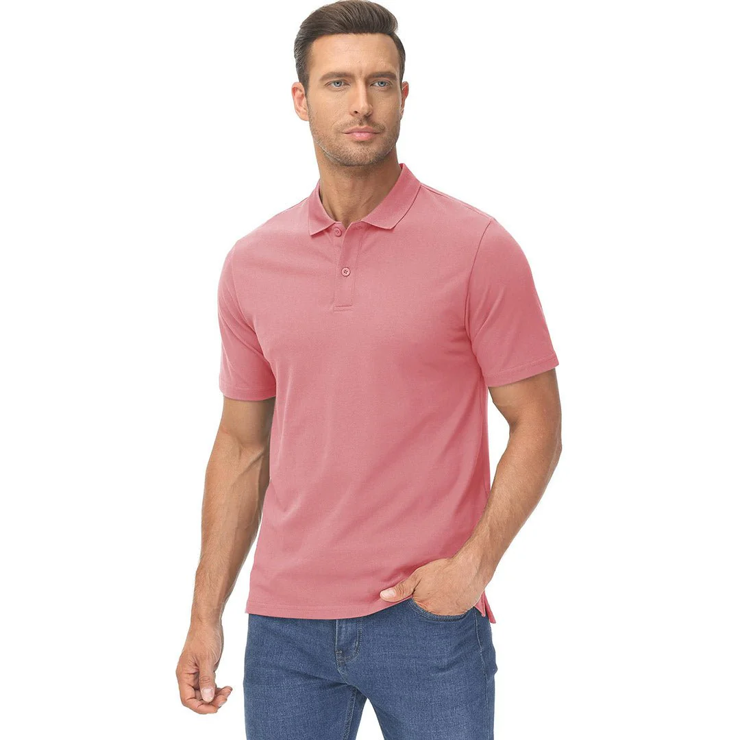 Men's Cooling Summer Casual Pique Polo T-shirts