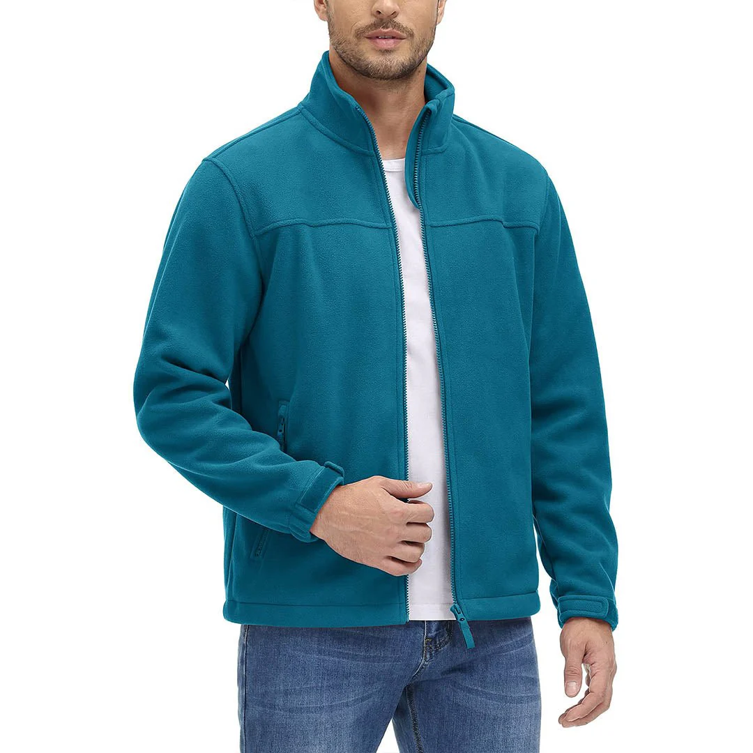 Men's Lightweight Full Zip Casual Fleece Jacket