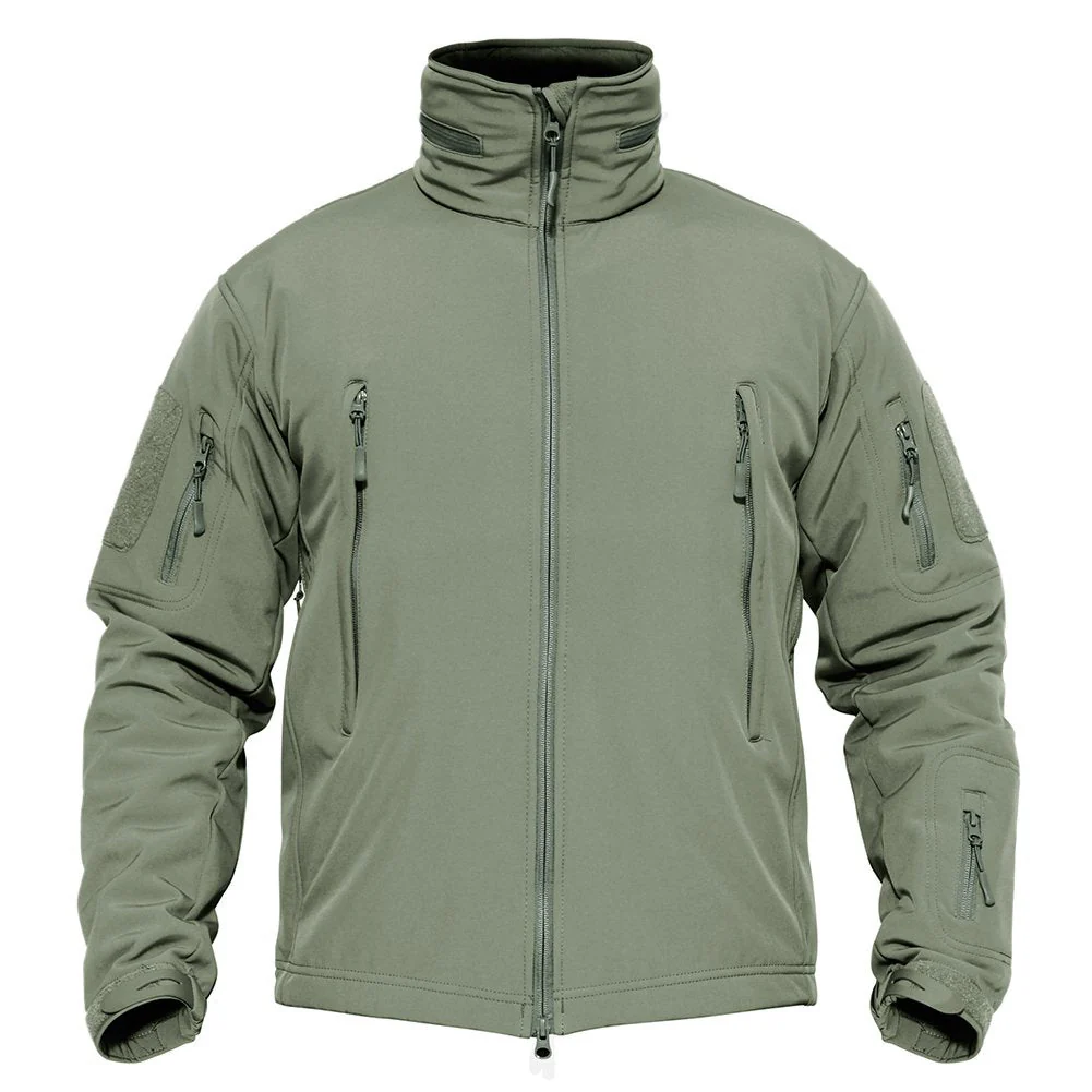 Men's Combat Airsoft Softshell Fleece Army Coat