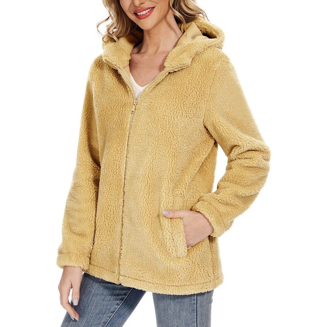 Women's Fuzzy Sherpa Fleece Fluffy Jackets