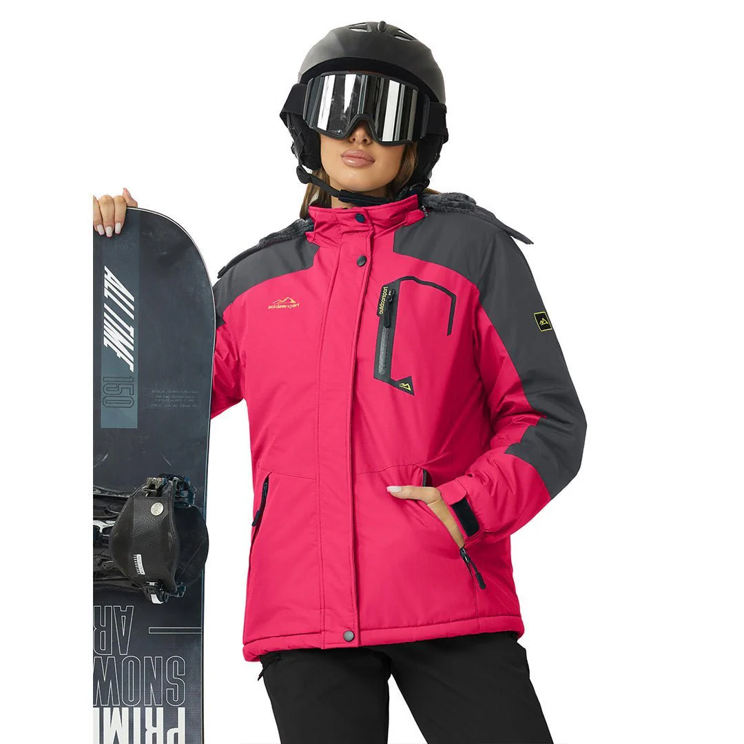 Women's Winter Jacket Waterproof Hooded Fleece Lined Warm Coat Windbreaker