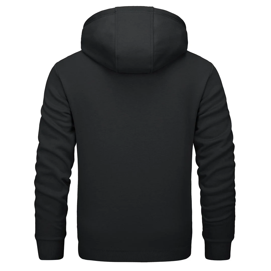 Men's Pullover Fleece Zip Up Hoodie Cotton Casual Lightweight Sweatshirt