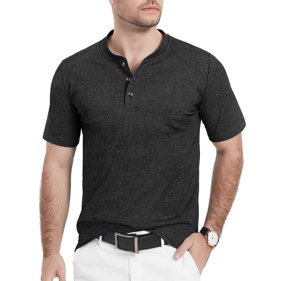 Men's Casual Cotton Henley Shirts