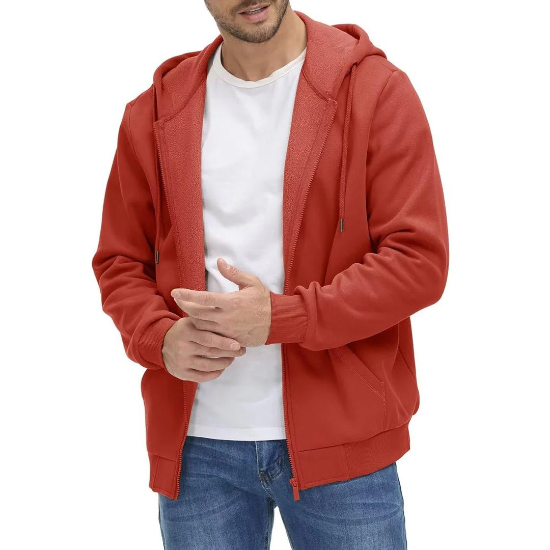 Men's Full Zip-Up Casual Active Hoodie