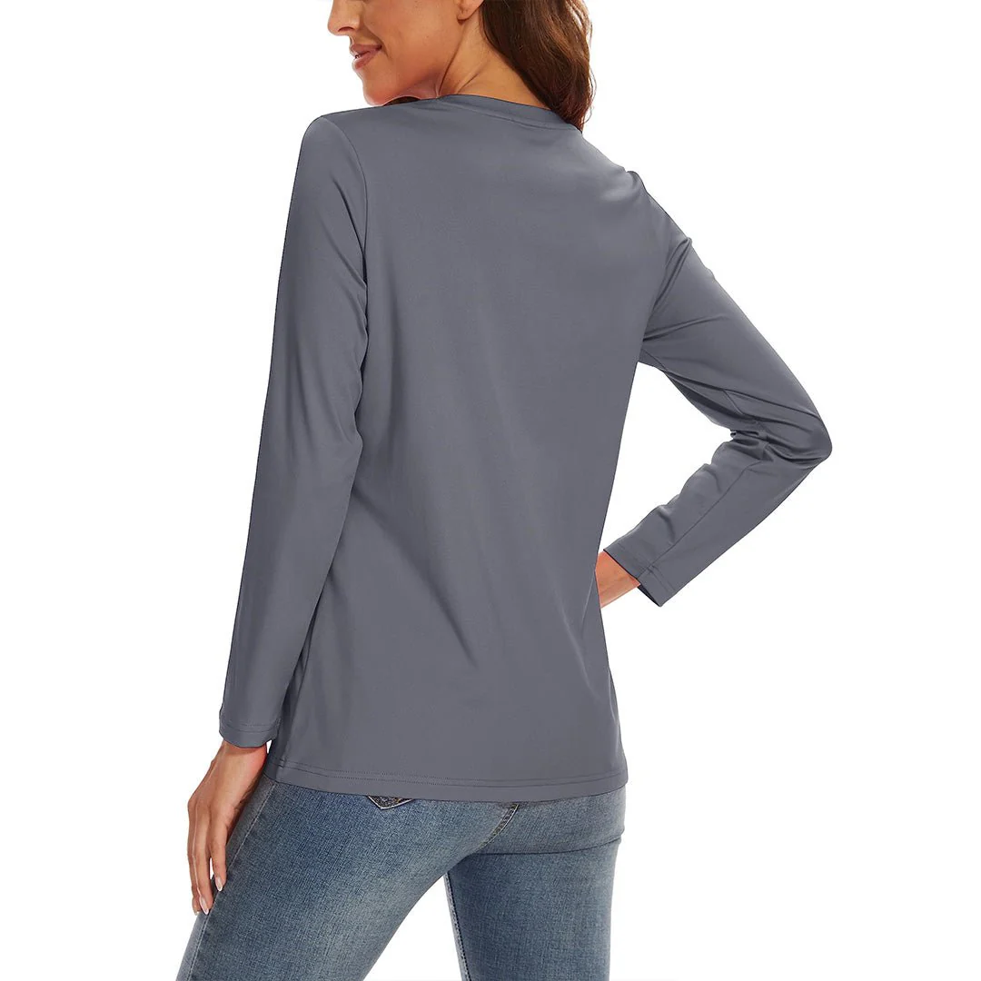 Women's UPF 80+ Quick Dry Crew Neck Long Sleeve T-Shirts